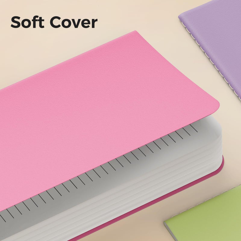 XYark 12 PCS Colorful Notebook Journals Bulk, Lined Paper, College Ruled, 60 Pages, 5.5"x8.3", A5 Size, Travel Journal Set for Travelers, Students and Office, Writing Diary Subject Notebooks Planner - Image 4